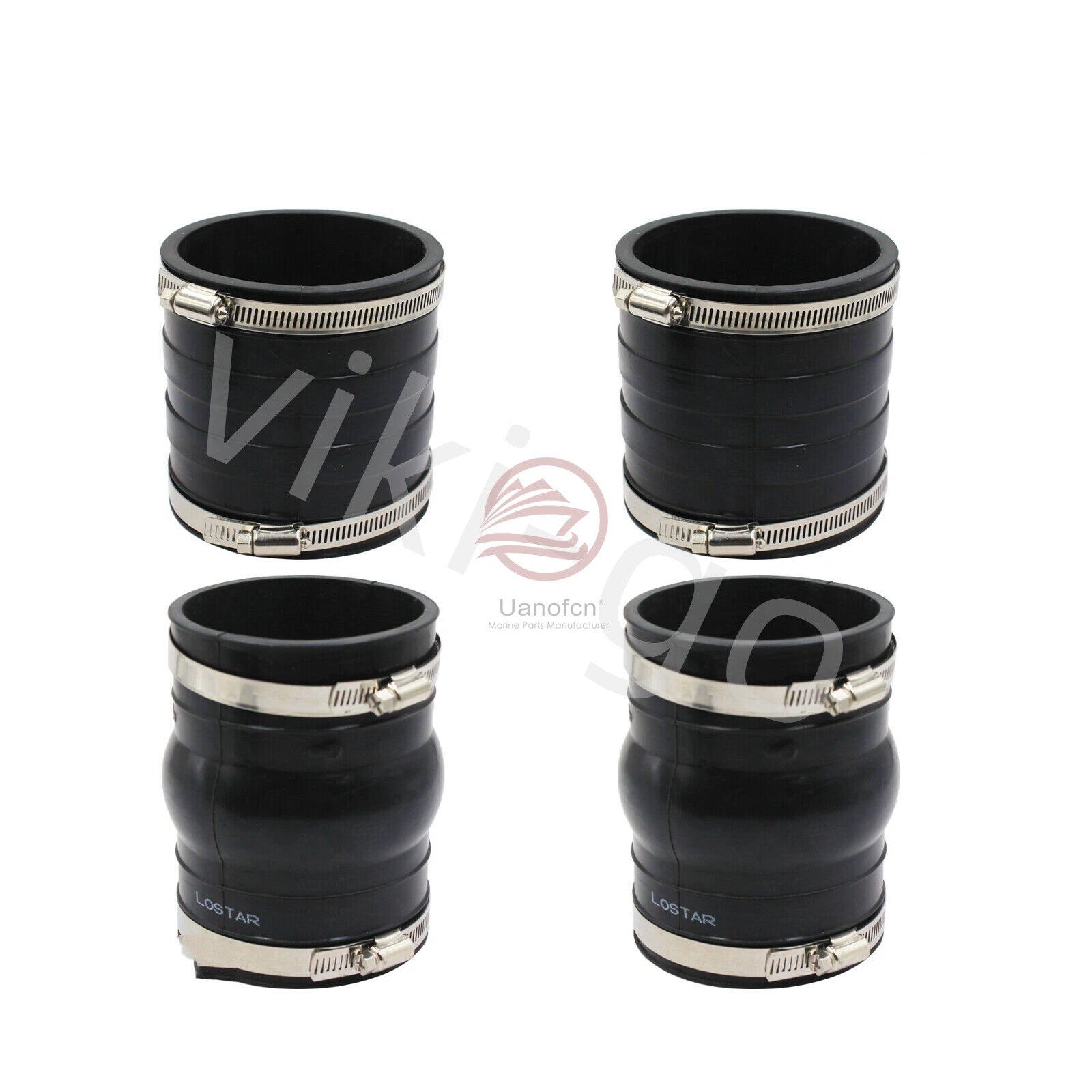 Exhaust Hose Bellows for OMC Volvo Penta 4.3/5.0/5.7L (Upper Lower Rubber)