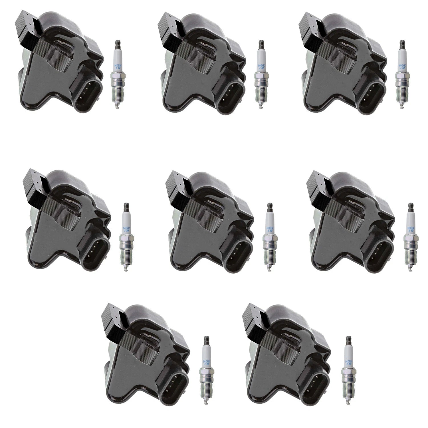 Set of 8 Ignition Coils & NGK Iridium Spark Plugs for Sierra 1500 Tahoe (2000–2023)