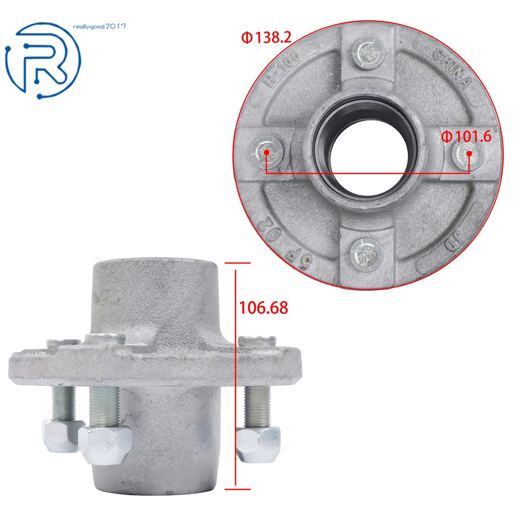 Set of 4 Trailer Bearings Kit for 2000 lb Trailer Hub Spindle Axles (4 on 4")
