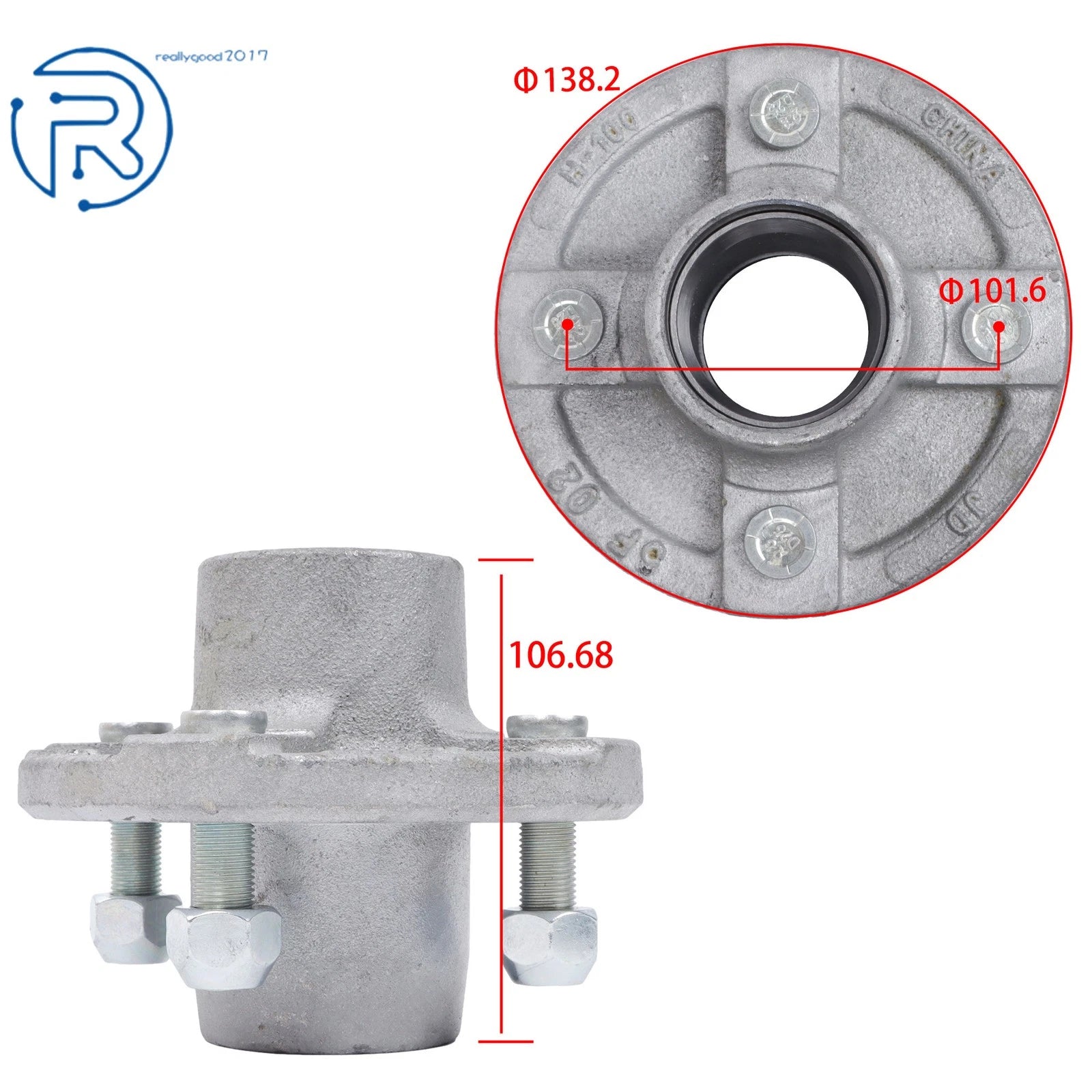 Set of 4 Trailer Bearings Kit for 2000 lb Trailer Hub Spindle Axles (4 on 4")