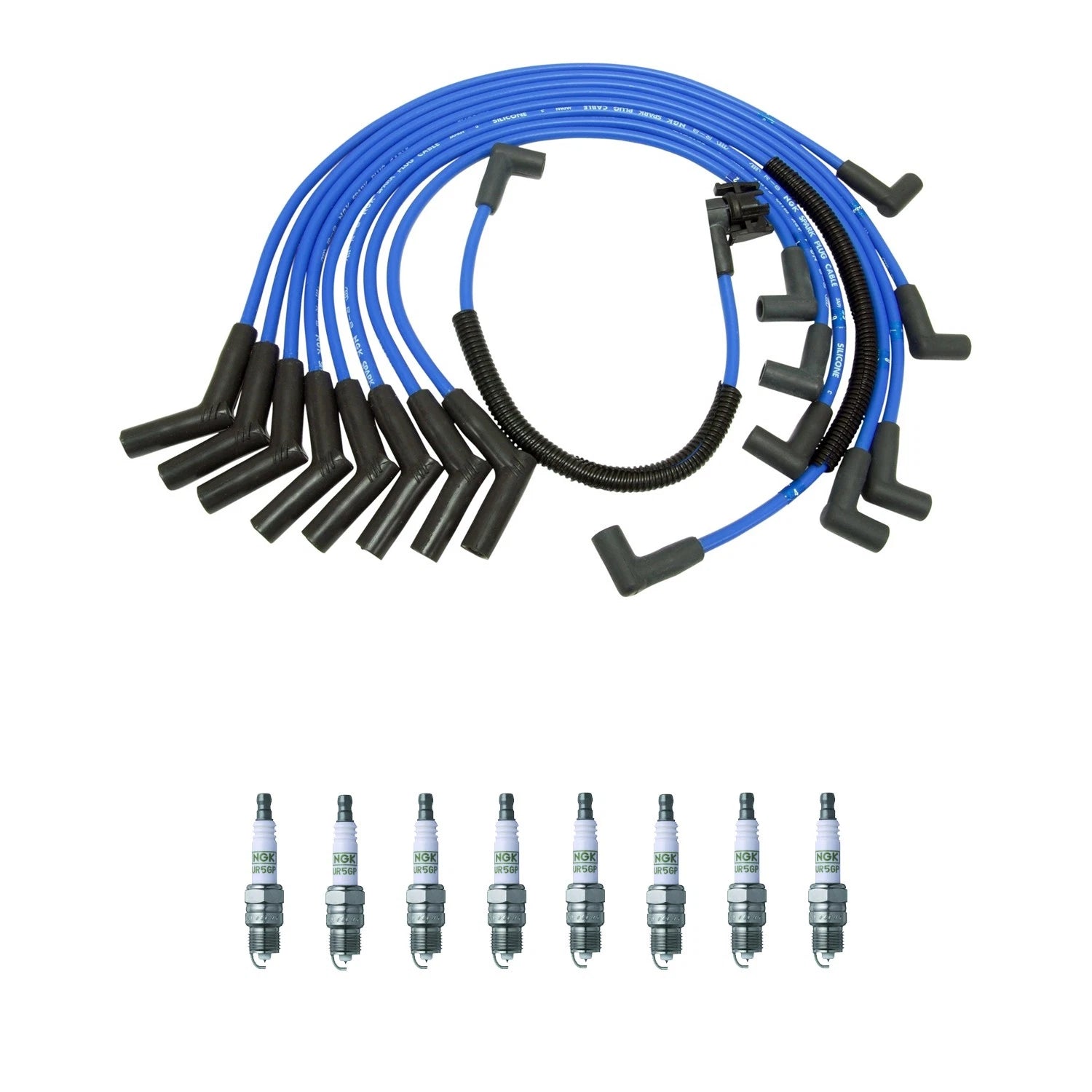NGK Wire Set & 8 G-Power Platinum Spark Plugs for E-150 F-150 V8 (1997–2003)