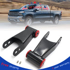 2" Rear Drop Lowering Shackle Kit for Chevy Silverado GMC Sierra 1500 (2019–2024)