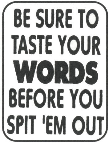 Taste Your Words Man Cave Sign - Humorous Plastic Decor
