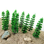 10Pcs Miniature Trees for HO N Scale Railway Scenery