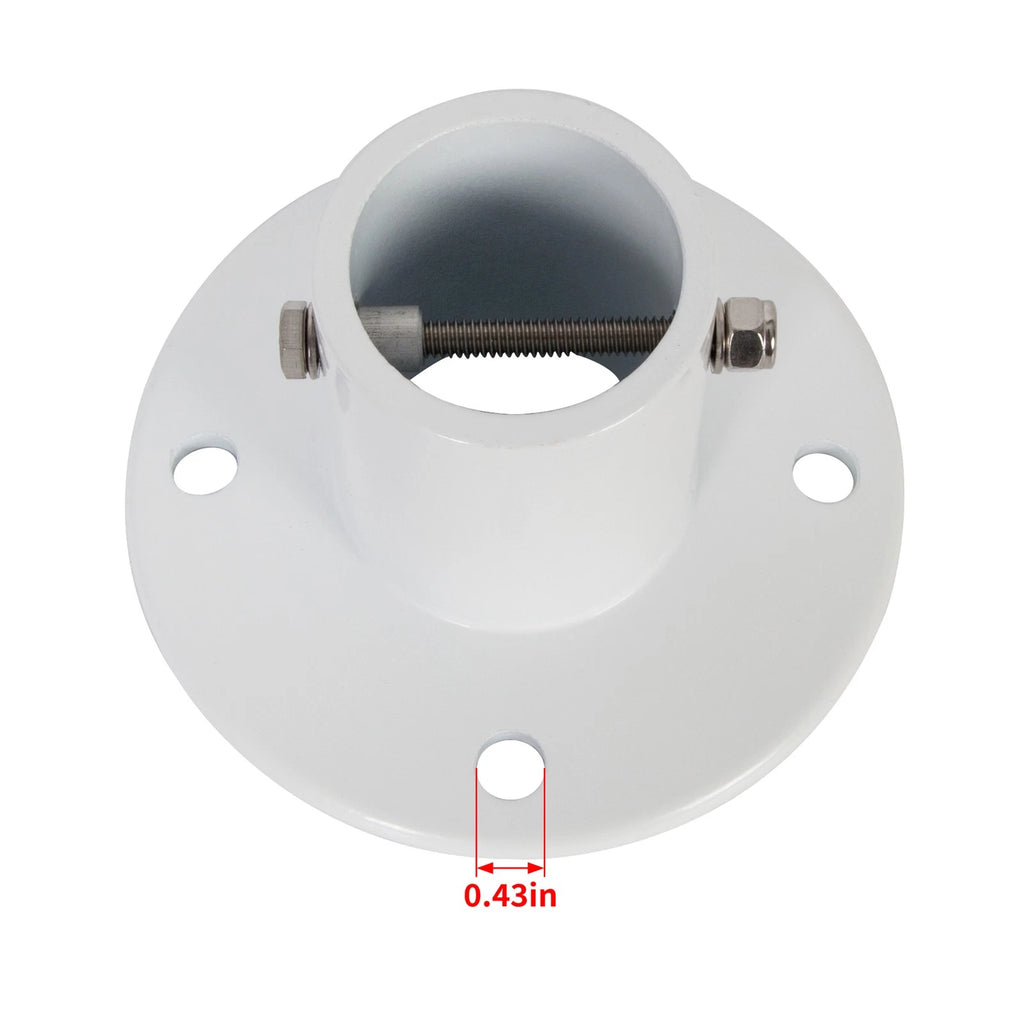 Set of 4 Aluminum Slide Deck Flanges for In-ground Swimming Pool