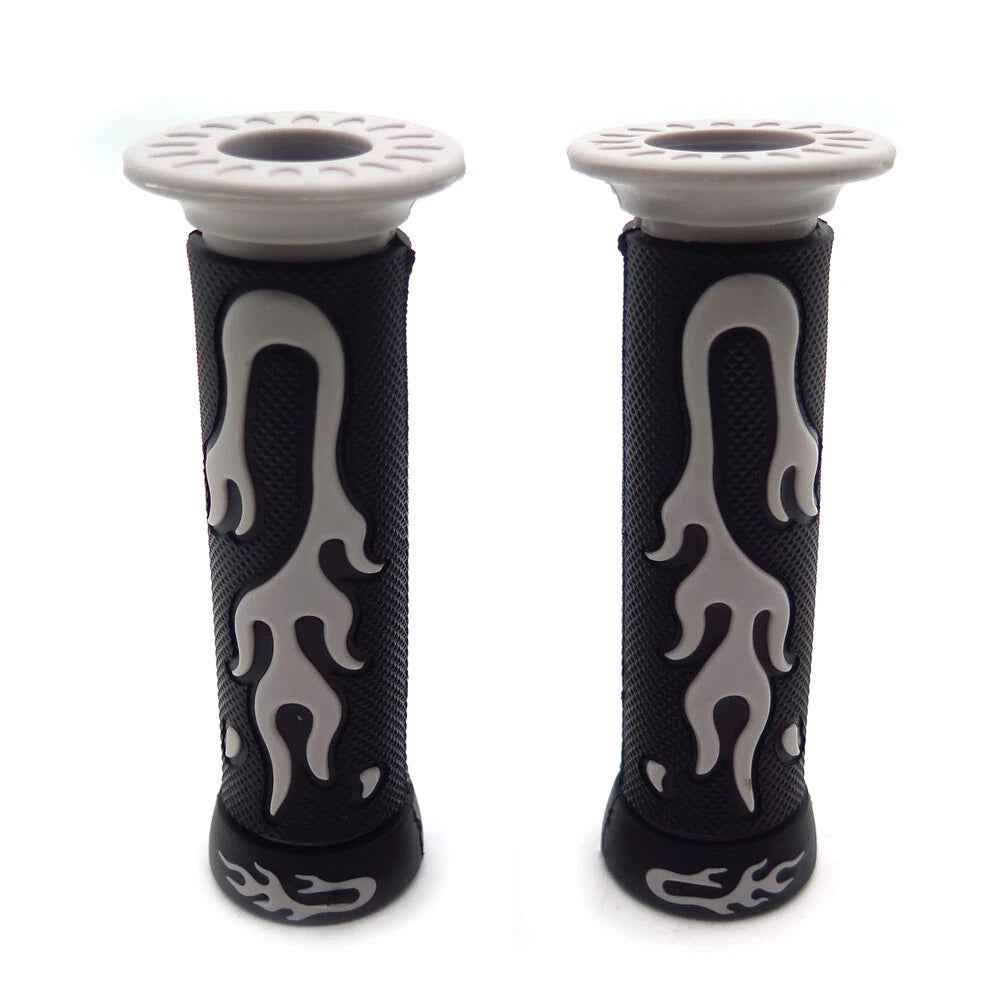 1" Gray Flame Gel Hand Grips for Yamaha FZR YZF 600