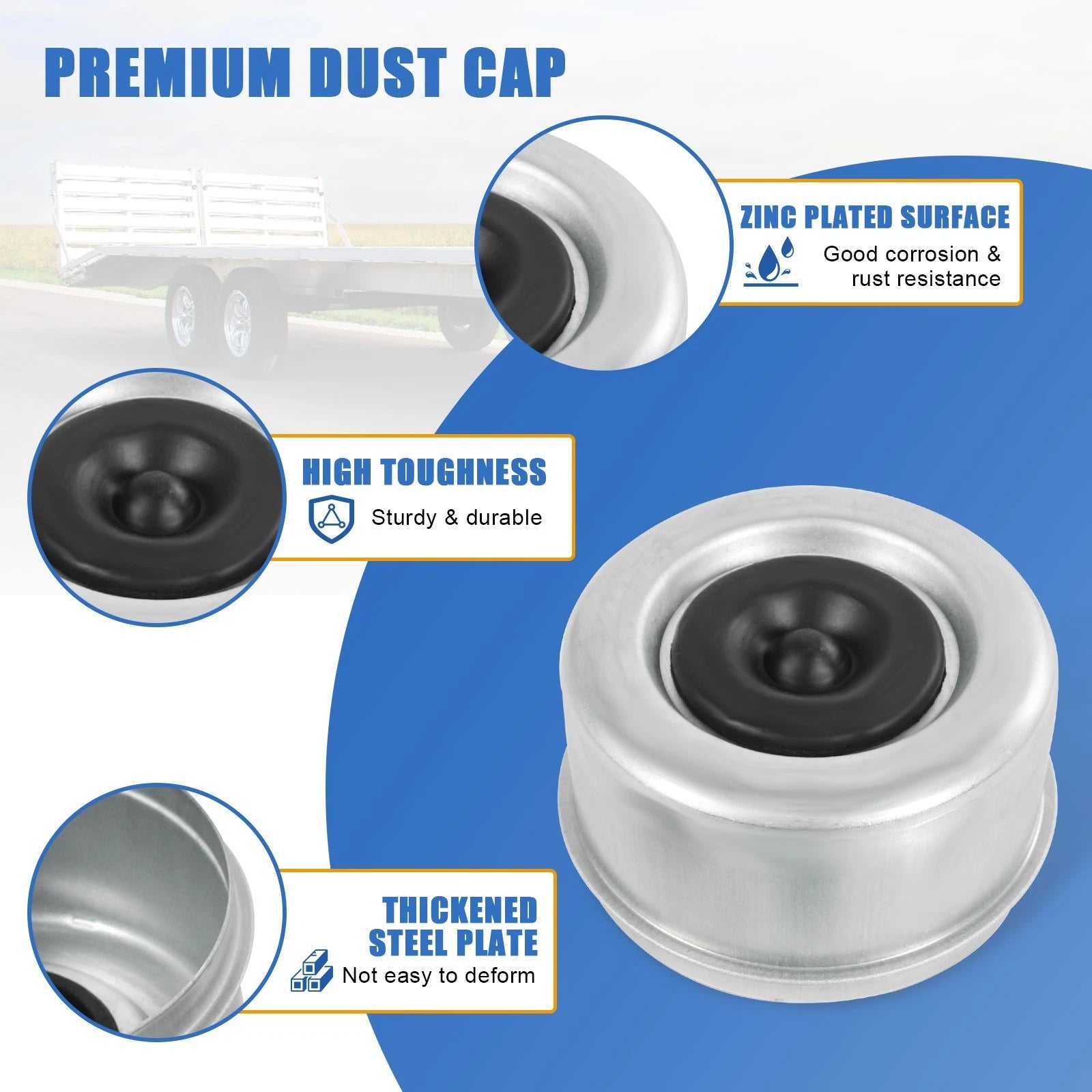 Set of 4 Boat Trailer Hub Wheel Bearings for 5200-7000lb Axles