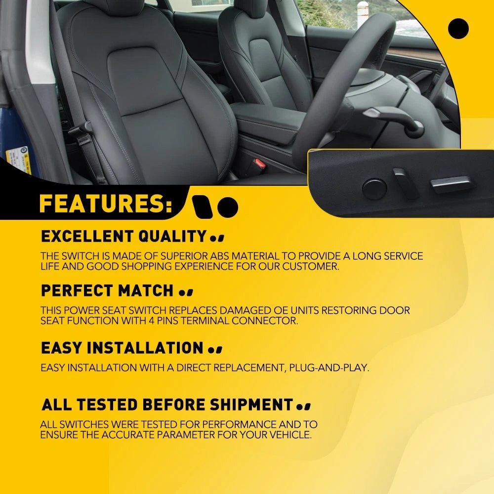 Power Seat Switch for Tesla Model 3/Y (2017–2022)