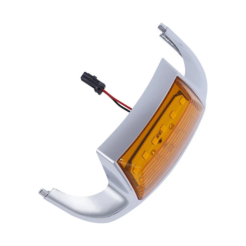 Chrome Orange Front Fender Tip Light for Harley FLHT FLT FLHS FLHR (1980–2013)