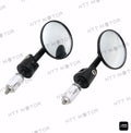 Round Bar End Mirrors 1" 25MM for Aprilia Vespa Kymco Piaggio KTM BMW