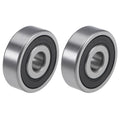 Set of 2 Deep Groove Ball Bearings 10x35x11mm Z2 6300-2RS Chrome Steel