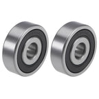 Set of 2 Deep Groove Ball Bearings 10x35x11mm Z2 6300-2RS Chrome Steel