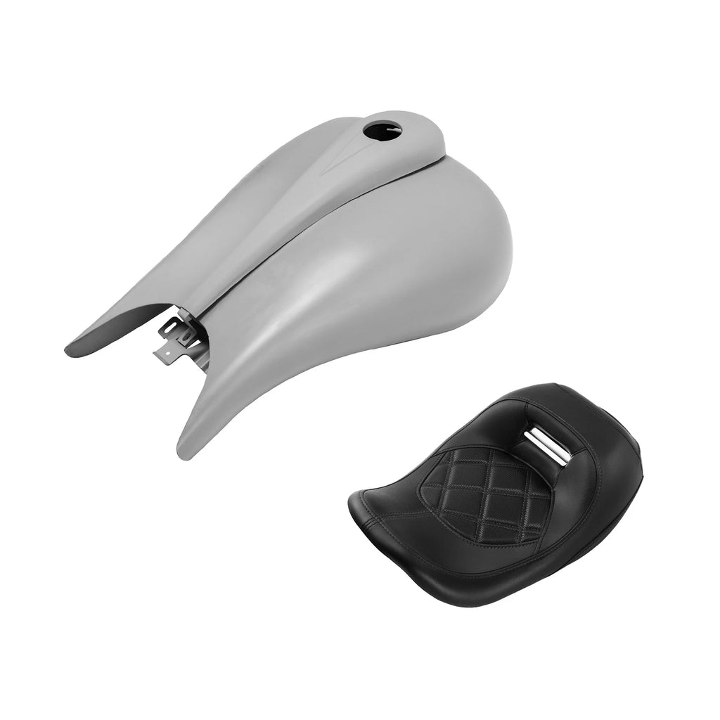 Solo Driver Seat & Stretched Fuel Gas Tank for Harley Touring Baggers (2008–2023)
