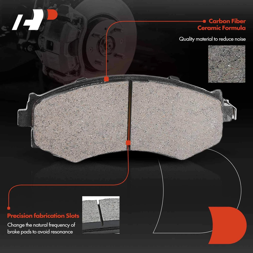Set of 4 Front Ceramic Brake Pads for Nissan Sentra (2004–2006)