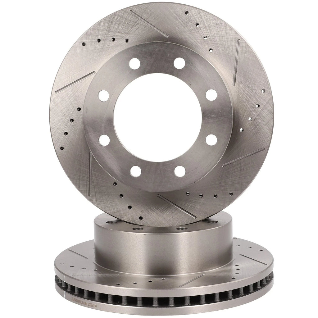 Front Drilled Slotted Brake Rotors for Ford F-450 Super Duty (2010–2012)
