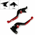Adjustable Folding Brake Clutch Levers for Yamaha YZF R1 (1999–2001) Red T9