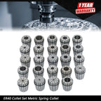 24Pcs Collet Set for ER40 (Metric Size)