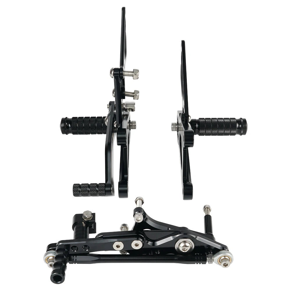 Set of 2 Rearset Foot Pegs + Shift Rod for Triumph Daytona 675 (2006–2012)