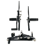 Set of 2 Rearset Foot Pegs + Shift Rod for Triumph Daytona 675 (2006–2012)