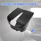 Center Console Lid Armrest Cover Black for Chevrolet Silverado 3500 (2007)