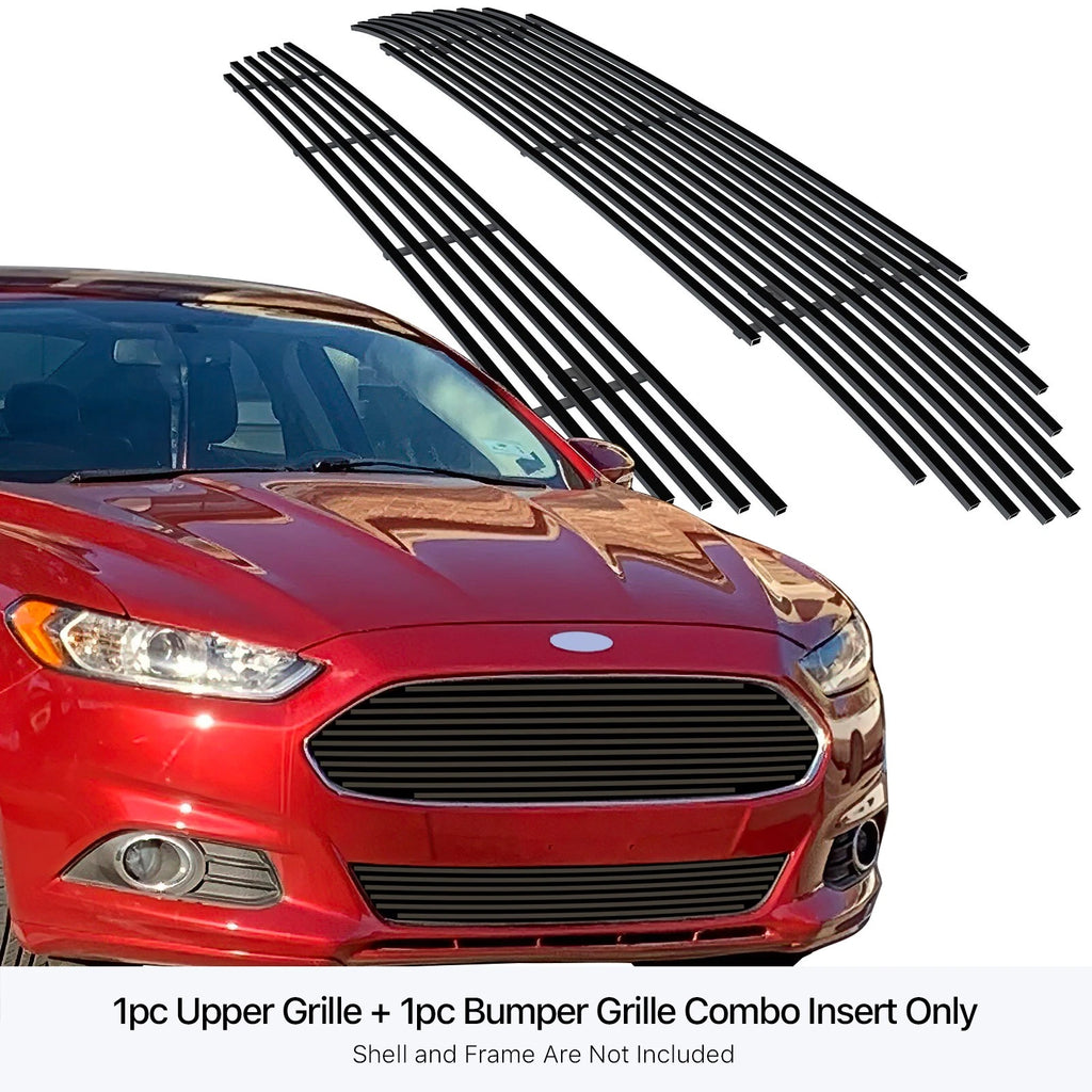 Stainless Steel Black Billet Grille Insert for Ford Fusion (2013-2016)