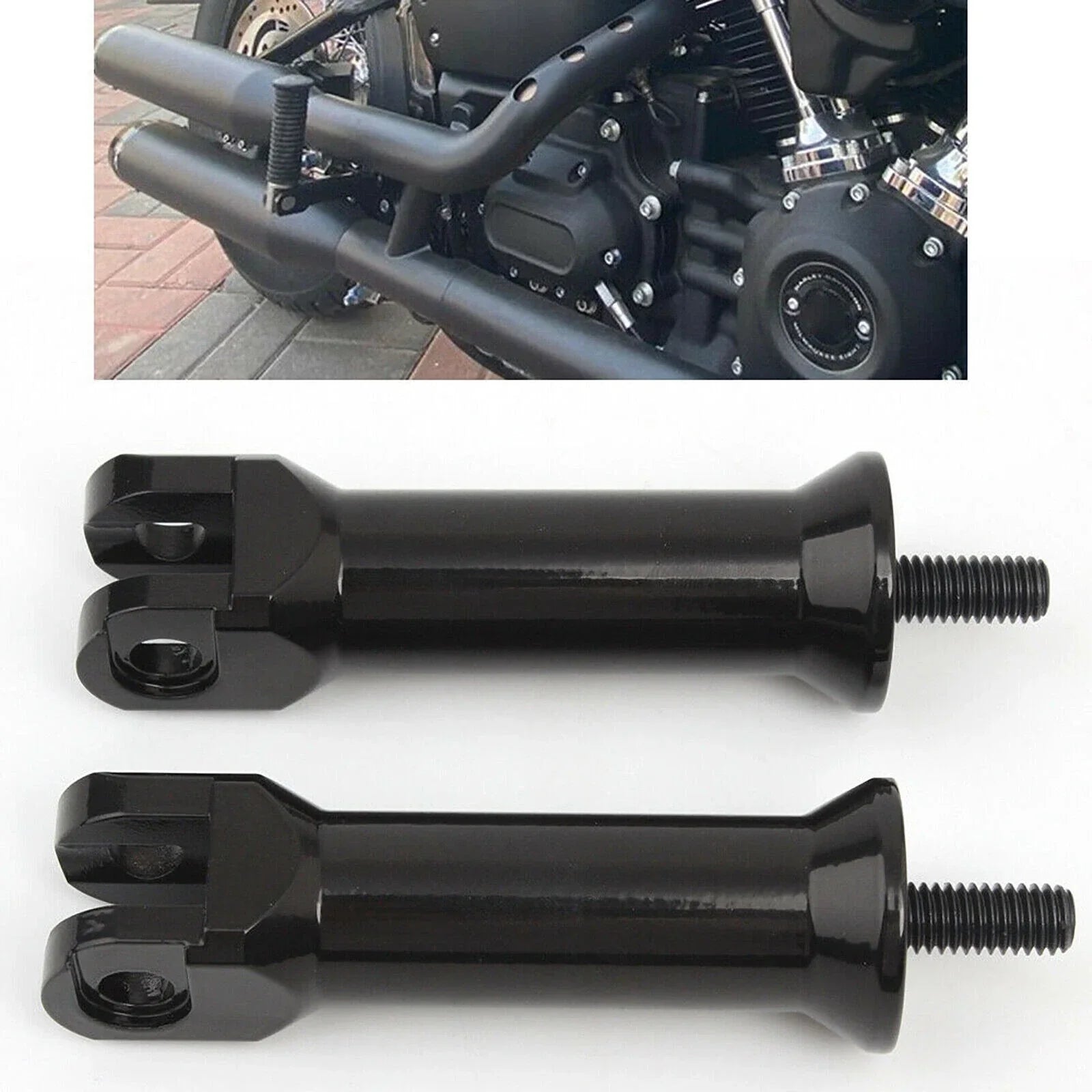 Passenger Foot Pegs Support Mounts for Harley Softail Low Rider FXLR (2018-2023)