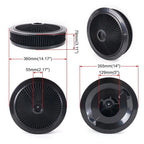 Air Cleaner Set of 2 for Universal 14 In. x 3 In. Washable Black
