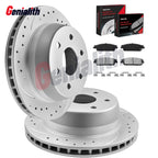 Rear Disc Rotors & Ceramic Brake Pads for Cadillac Escalade, Silverado, Sierra 1500 (2007–2014)