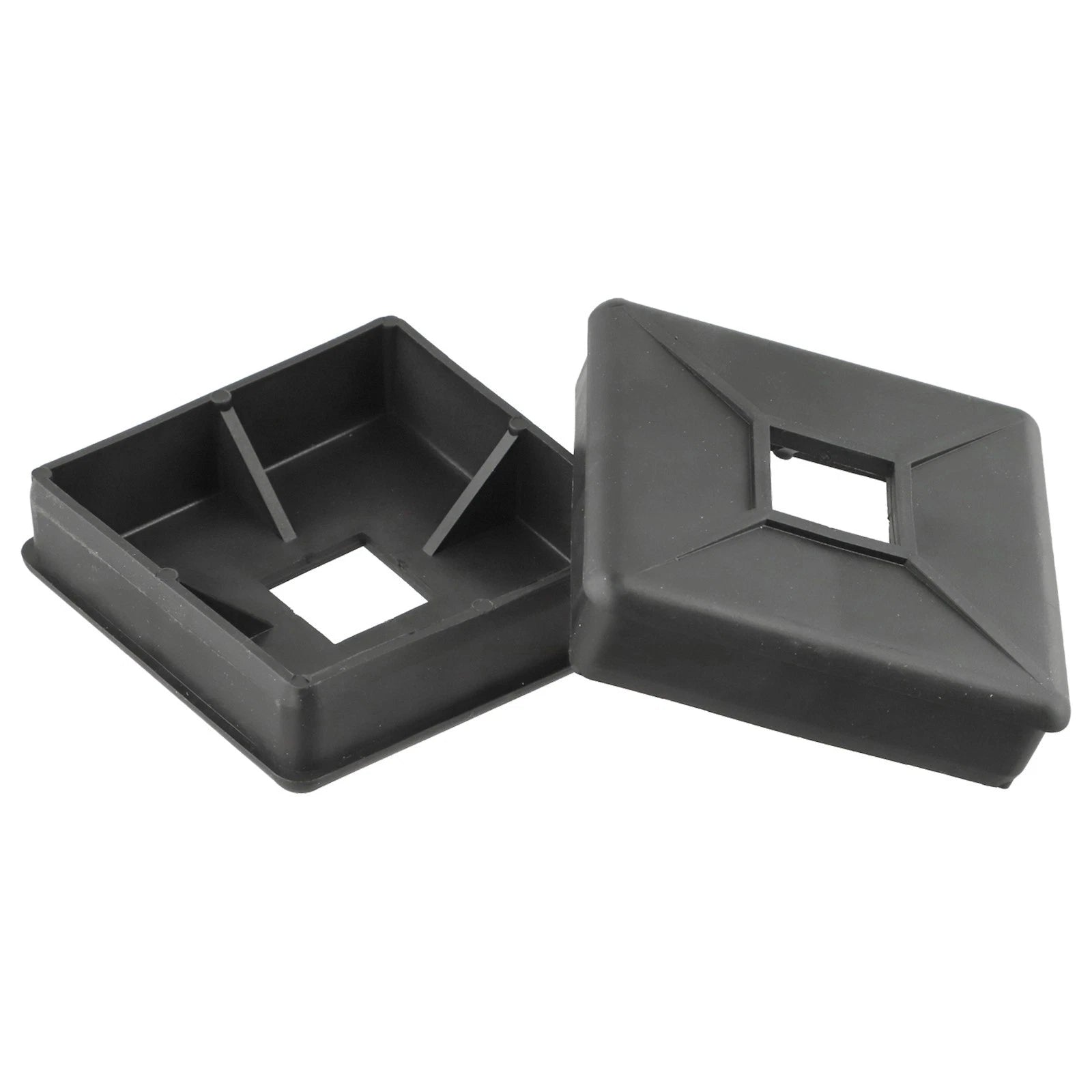 Set of 2 Black PE Bumper Covers for RV (4 Inch)