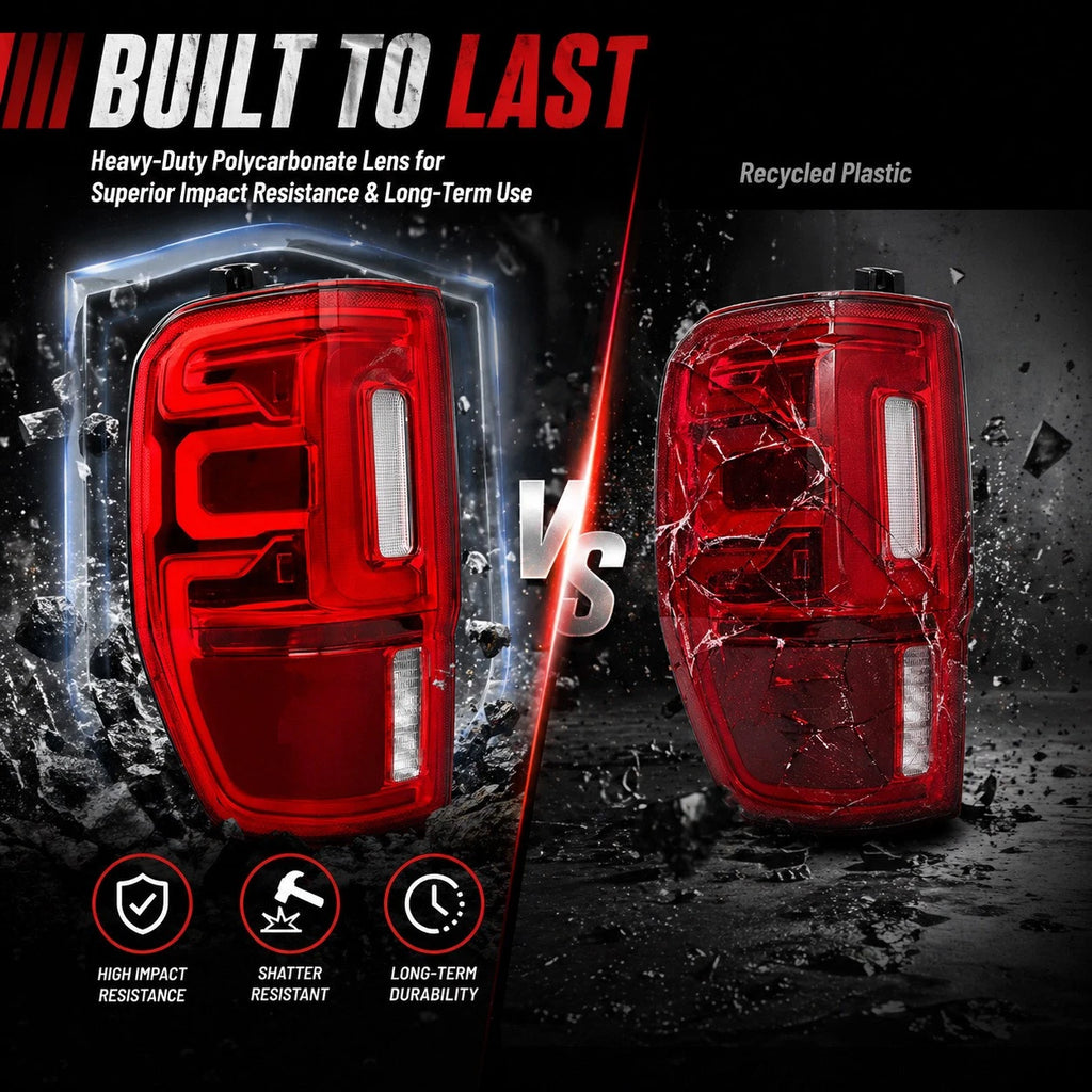 Pair LED Tail Lights with Blind Spot for Ford Ranger XL XLT (2019–2023)