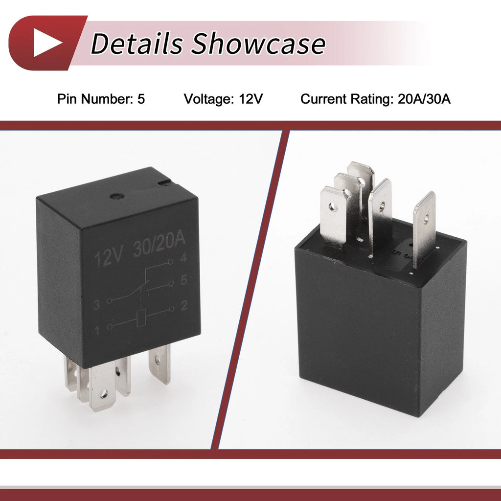 5-Pin Multi-Purpose Relay for Mercedes-Benz, Volvo (12V 20A/30A)
