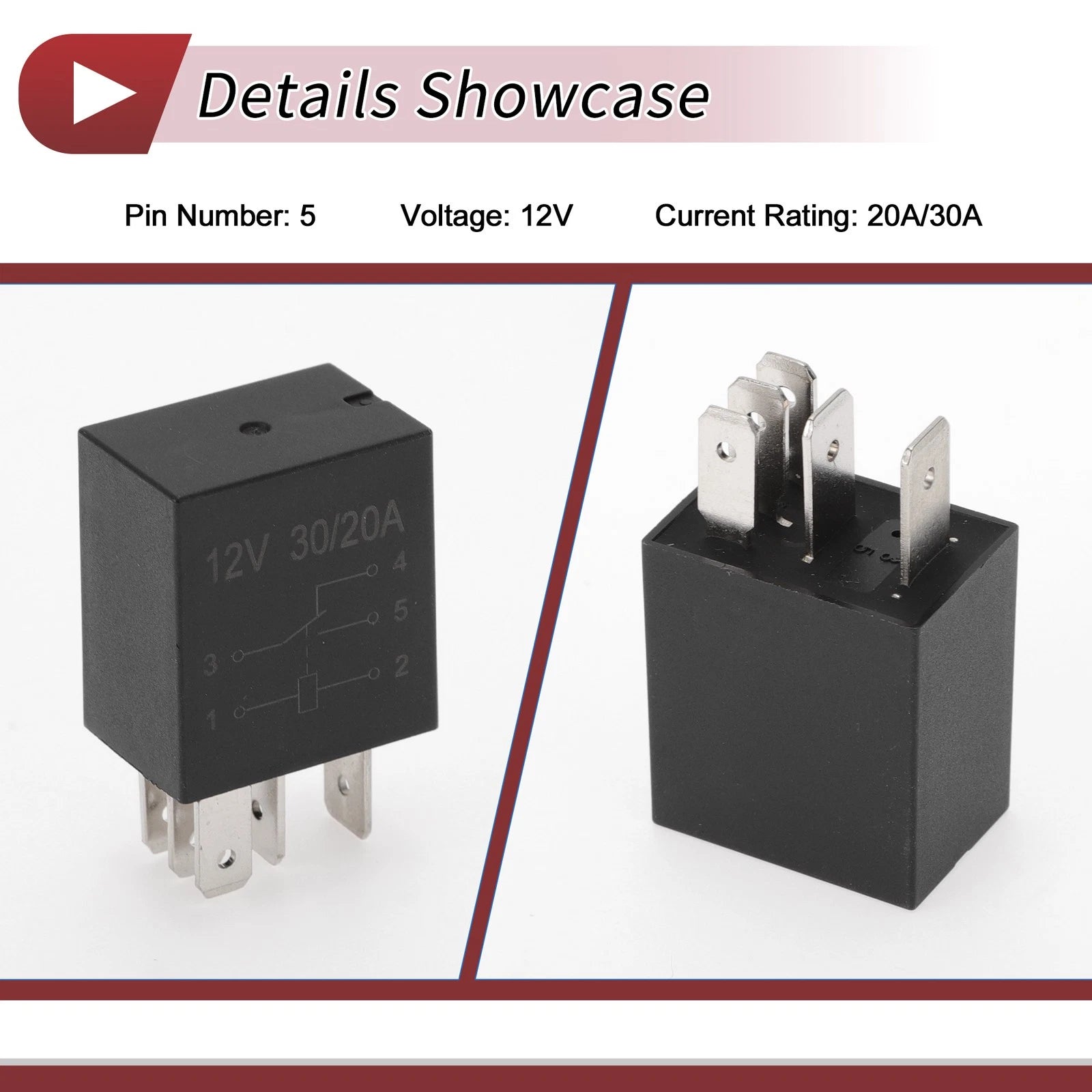 5-Pin Multi-Purpose Relay for Mercedes-Benz, Volvo (12V 20A/30A)