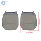 Set of 2 Front Seat Covers for Chevy Impala (1994-1996) Gray Leather Perforation