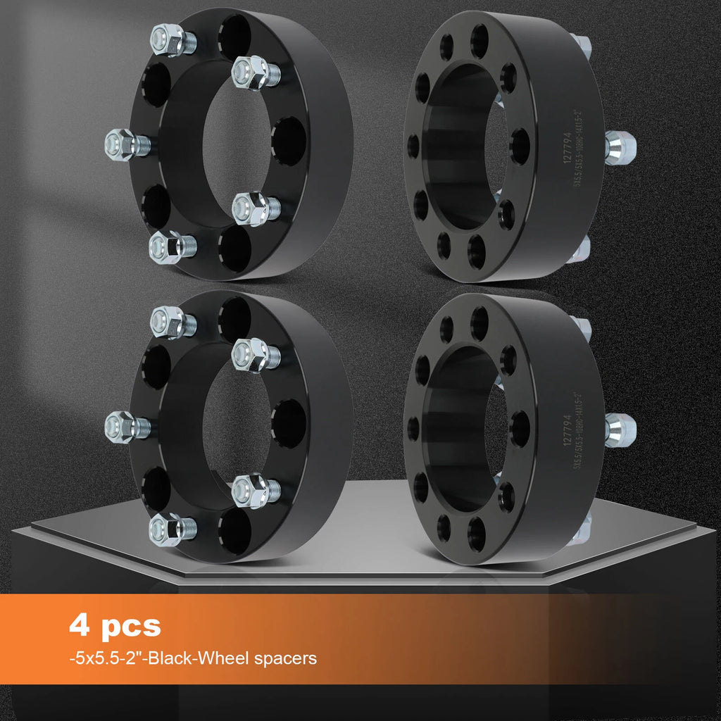 Set of 4 Wheel Spacers for Ram 1500 (2012–2018) 2" 5x5.5 14x1.5