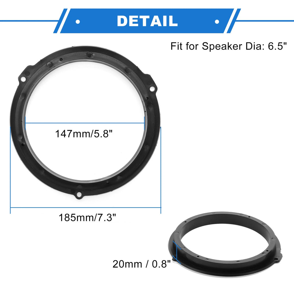 2X Speaker Spacer Ring for Ford Fiesta (6.5")