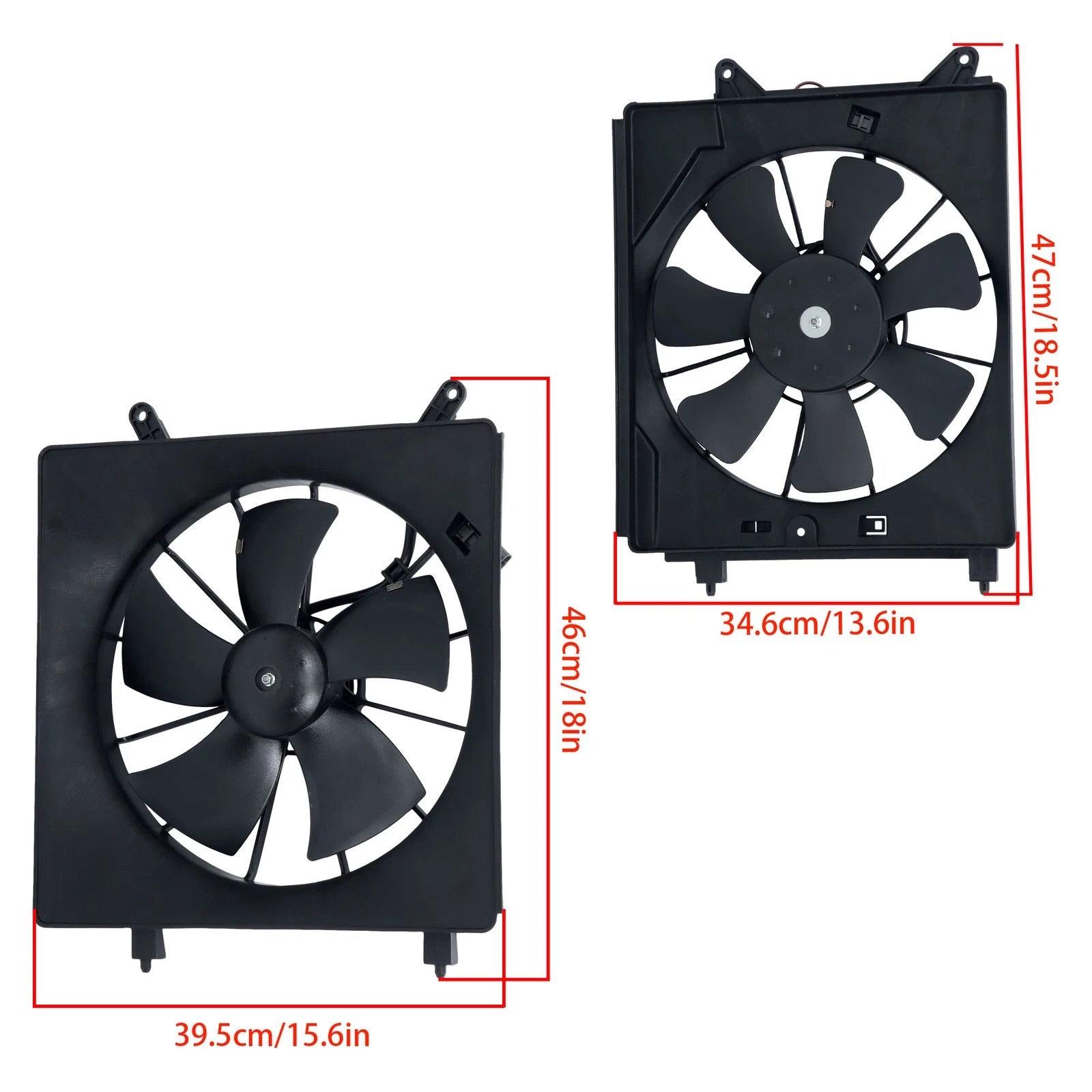 Set of 2 Cooling Fan Assemblies for Honda Element (2007–2011)