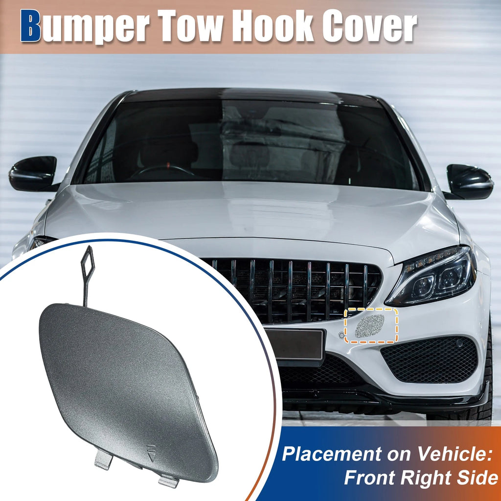 Tow Hook Cover for Mercedes-Benz (A2058850724) (2015–2020) Dark Silver