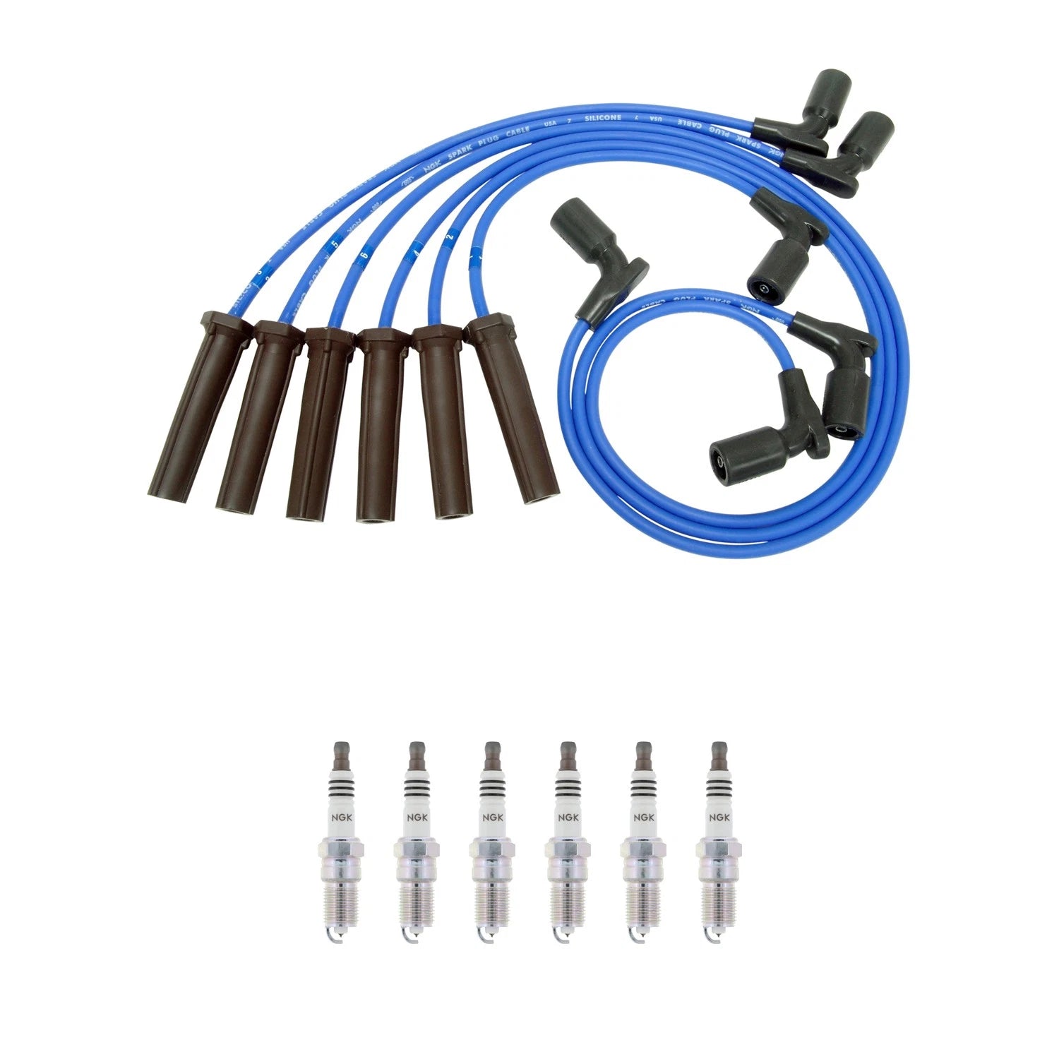 NGK Wire Set & 6 Iridium IX Spark Plugs for G6 Impala Malibu Uplander Vue (2006–2013)