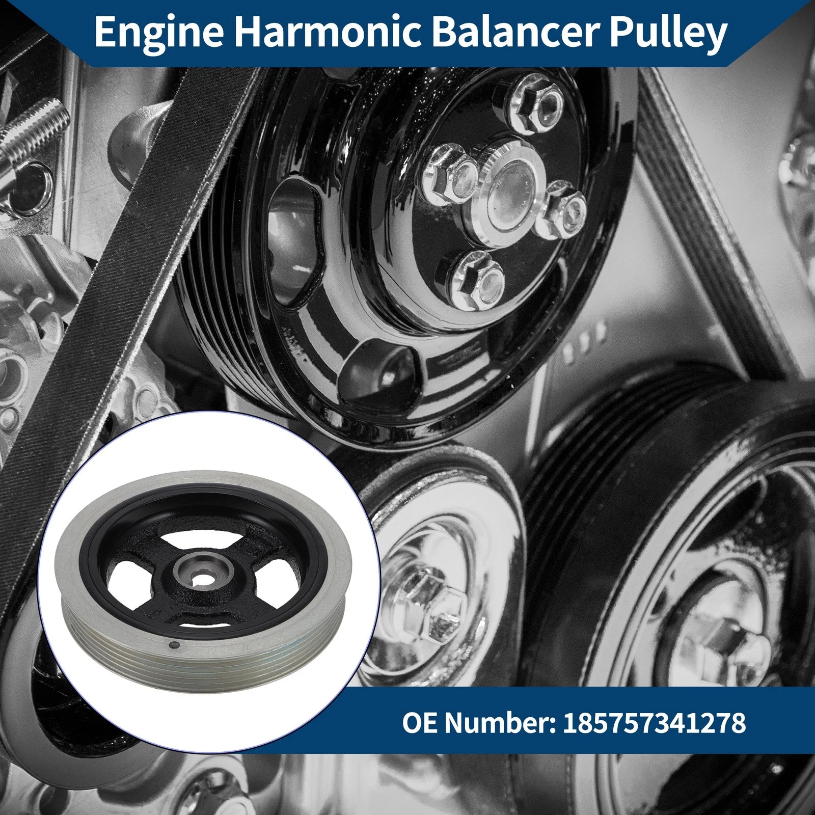 Engine Harmonic Balancer Crank Pulley for Hyundai Accent (2000–2015) No. 231242B020