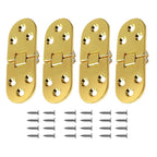 Set of 4 Zinc Alloy Hinges for Folding Tables and Marine Doors