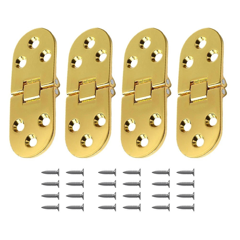 Set of 4 Zinc Alloy Hinges for Folding Tables and Marine Doors