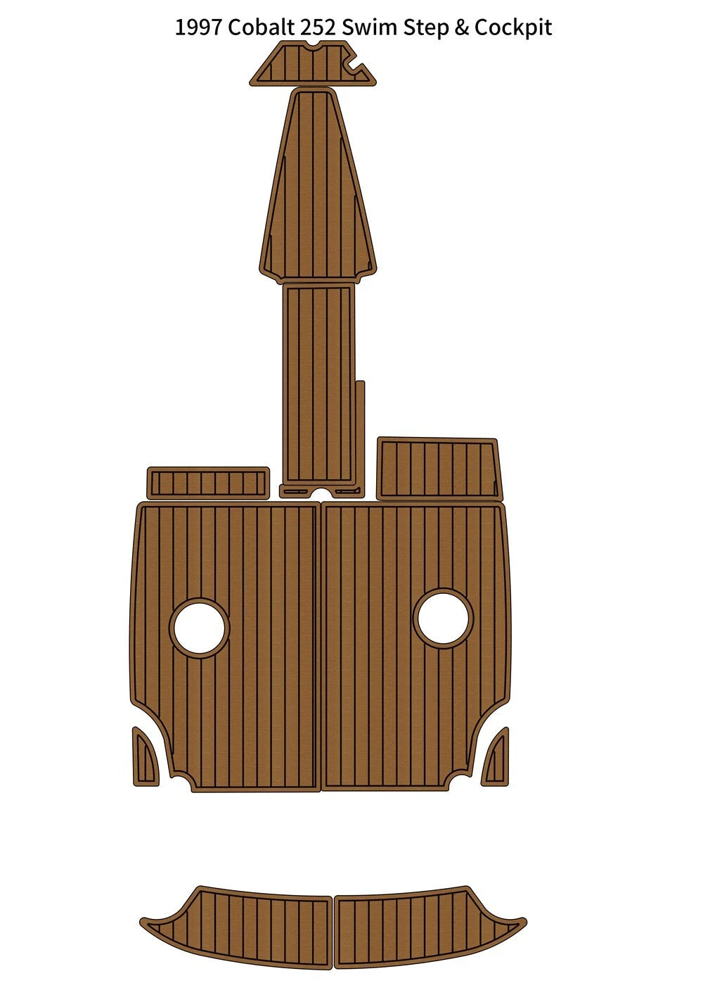 EVA Foam Teak Deck Flooring Mat for Cobalt 252 (1997)