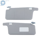 Set of 2 Sun Visors for Honda Civic (1996-2001) Gray with Mirror