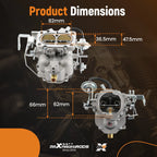 Carburetor Set for Dodge Chrysler 318 5.2L V8 (1972–1977)