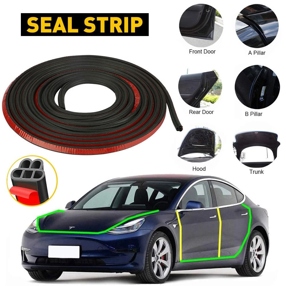 L-Shape Rubber Door Seal Trim for Universal Vehicles (16FT/5M)