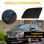 Front Bumper Tow Hook Eye Cover Cap for Nissan Sentra (2016–2019)