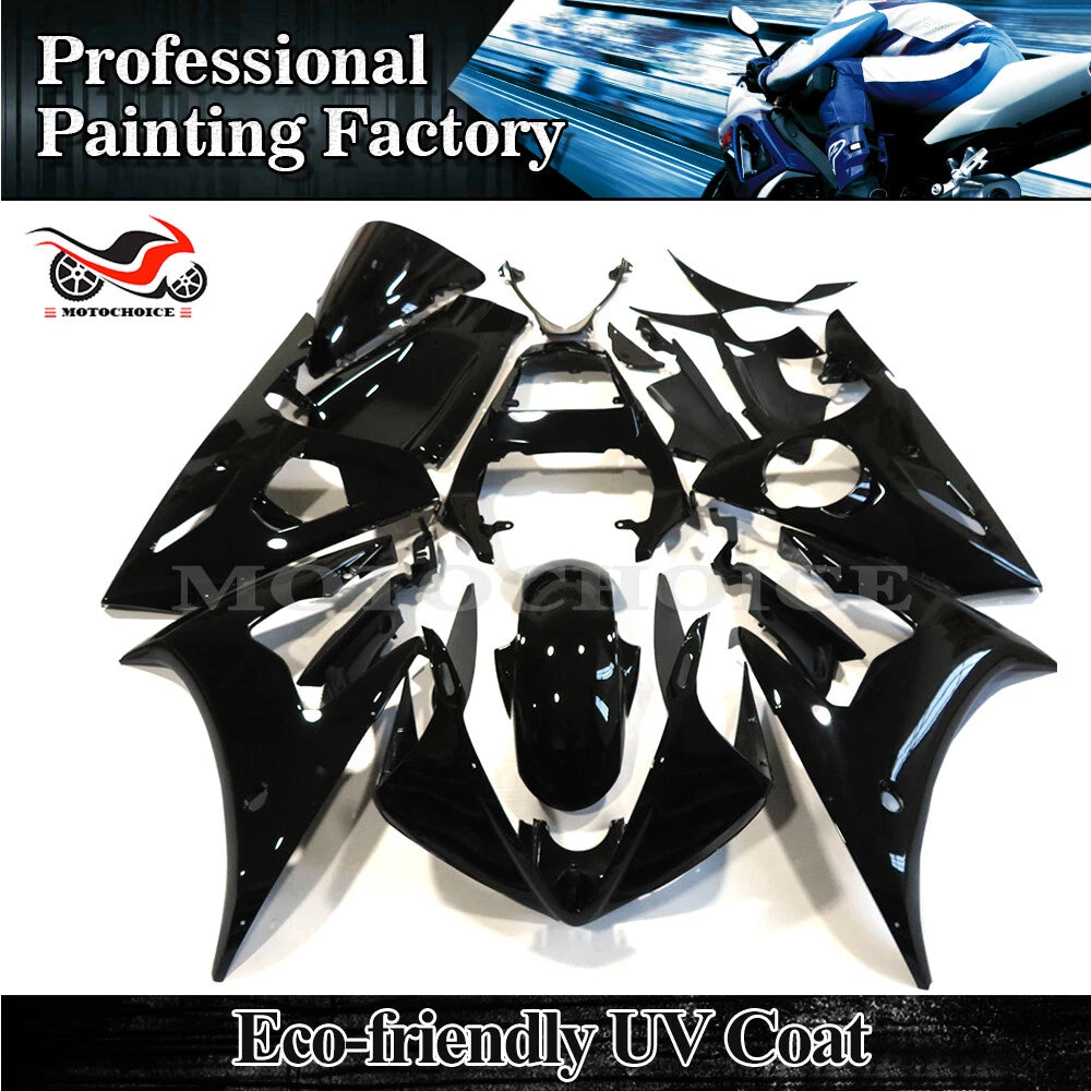 Glossy Black ABS Bodywork Fairing Kit for Yamaha YZF R6 (2003–2004) R6S (2006–2009)