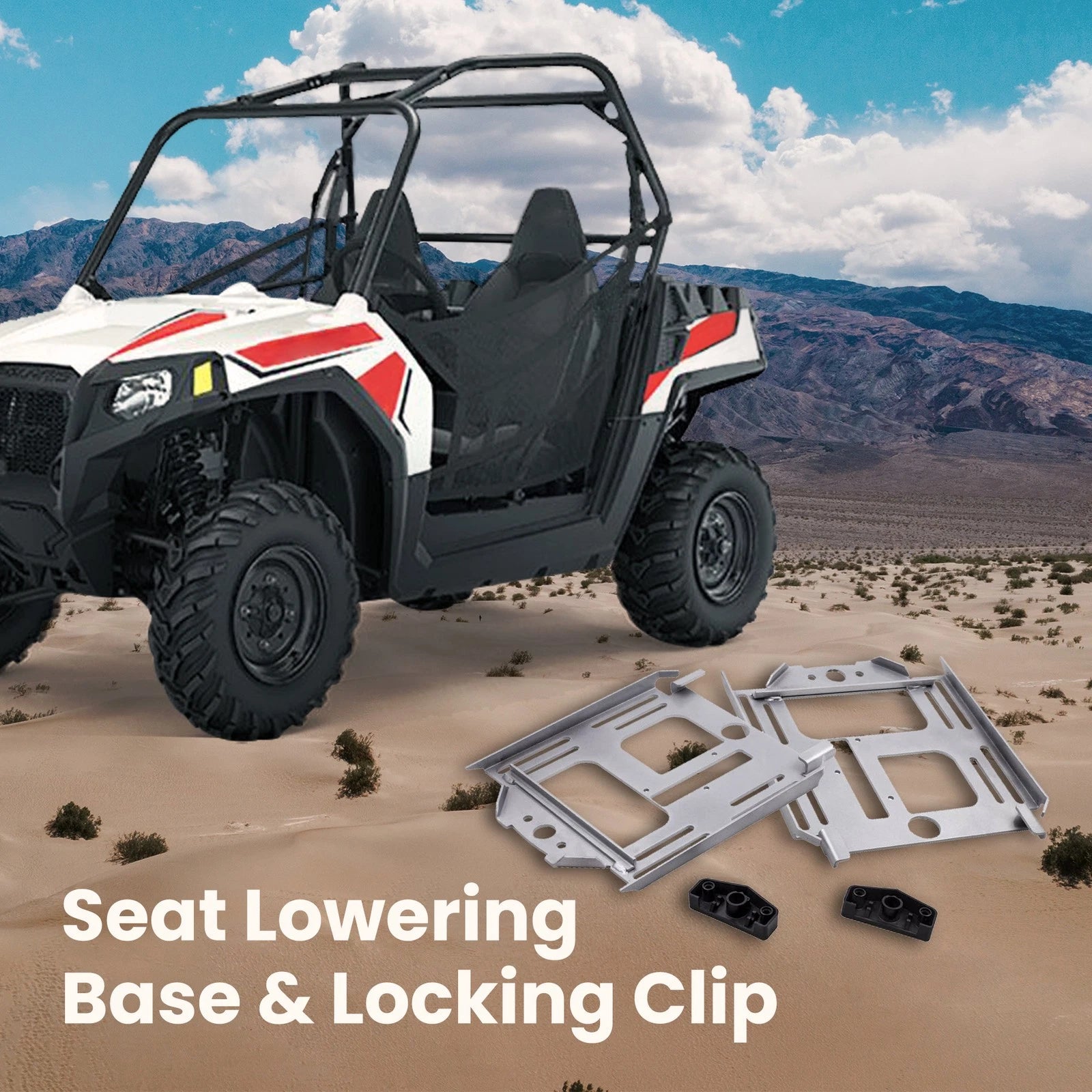 2pcs Seat Bases for Polaris RZR 570 / 900 S/XP / 1000 XP