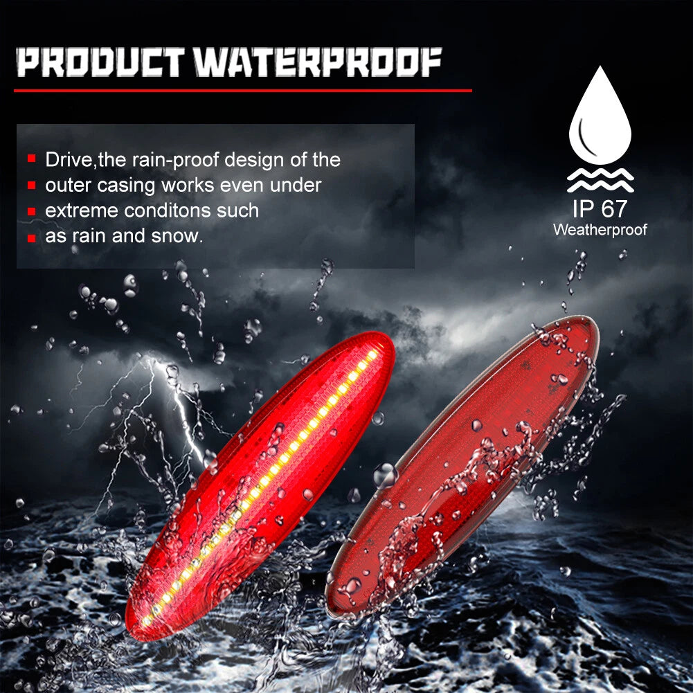 2X LED Side Marker Light for Chevrolet Corvette C5 (1997–2004) Red Lens