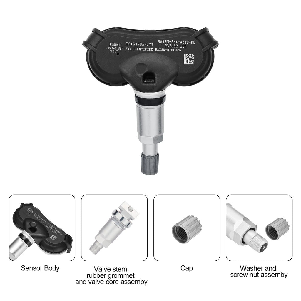 TPMS Sensor Service Kit for 2006-2014 Honda Civic 1.8L (42753-SNA-A83)